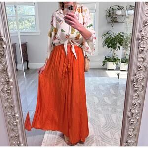 Calypso St. Barth Orange Maxi Skirt Size L
